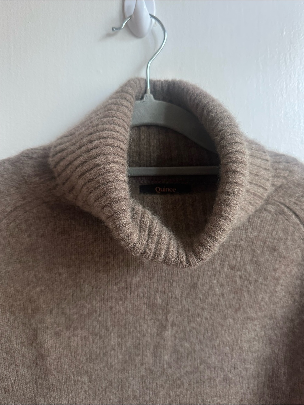 Quince 100% Yak Wool Turtleneck Sweater - Brown - Picture 3 of 7